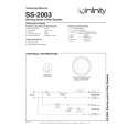 INFINITY SS-2003 Service Manual