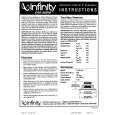 INFINITY REFERENCE810W Owners Manual