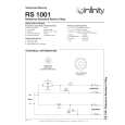 INFINITY RS1001 Service Manual